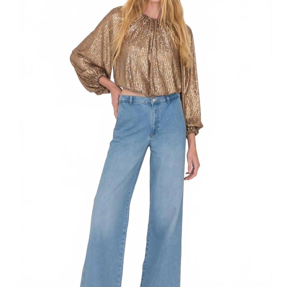 NEW SECULAR ava sequin top in copper